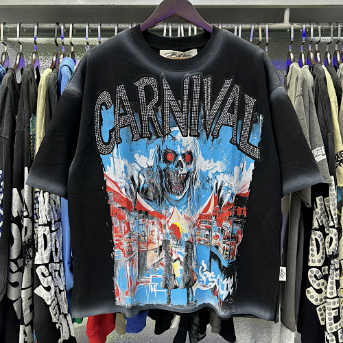 BK003#75BKYS Carnival F-Terry Cropped T-shirt