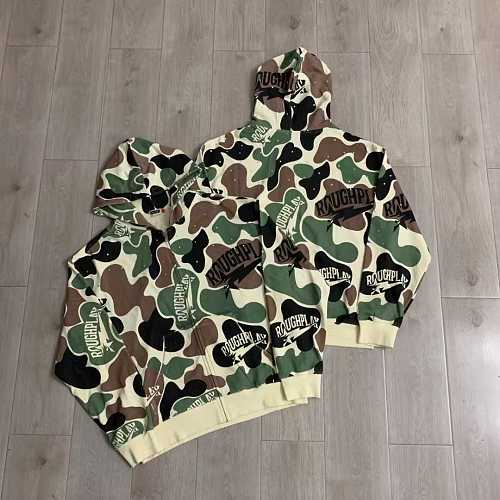 ROUGH PLAY CAMO HOODIE CREAM color: CREAM sizeS M L XL